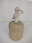 Vtg Germany Pin Cushion Half Doll Finished Base 8030 Porcelain Lady Victorian