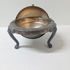 Vtg F b rogers Silver Co Dome Roll Top Caviar Butter Dish Server  273