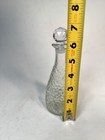 Decorative Glass Bottle With Stopper 7    Clear Textured Glass Vase Decor