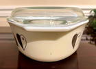 Pyrex 2 5 Qt  Golden Hearts Deluxe Cinderella 045 Casserole Promotional 1958