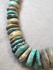 Massive Native American Turquoise Sterling Silver Necklace  Green Blue   
