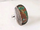 Vtg Old Pawn Huge Navajo Natural Royston Turquoise Sterling Silver Ring Size 11