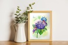 Hydrangea Quilling Greeting Card - Unique Dedicated Handmade Art
