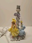 Disney Princess Lamp On Heart Base 3 Princesses Belle Aurora Cinderella Pls Read