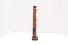 Atq Northwest Coast Native American Hand Carved Wood Totem Pole 13 5  Vintage