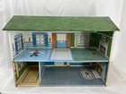 1950 s Louis Marx Mar Toys Lithograph Tin Dollhouse 2 Story Colonial Vintage