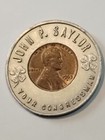 1963 D Lincoln Cent Penny Encased Coin Good Luck Token John P Saylor Congressman