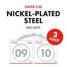  pack Of 3  Fender Super 250 s Electric Guitar Strings - 250l  Light   9-42