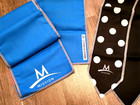 3pc Mission Enduracool Cooling   2 Blue Towels  1 Black Polka Dot Tie   Nwot