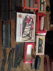 Vintage Ho Scale Train Lot   9 Cars 15 Tracks  Accessories  Tyco Bachmann Model