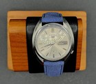 Vintage Seiko 5 Automatic 21 Jewel Day Date 7009-8760 Silver Dial Runs