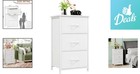 Stylish 3-drawer Dresser With Removable Bins - Modern White Leather Finish