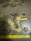 Set Of 2 Vintage Asian Solid Brass Wall Hanging Dragon Figures