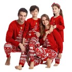 New Family Christmas Pajamas Mom Dad Kids Matching Clothing Set Baby Romper Pjs 