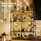 Plant Stand With Grow Lights wood Plant Shelf 4 Tier Large Flower Stand