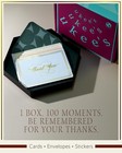 100-pack Luxury Thank You Cards With Envelopes Bulk  Blank 4 Colors 3 5x5 Inches