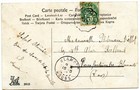 Antique French Romantic Postcard 1905 Couple 5c Stamp Cpa France Belle   poque