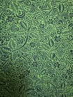 Cabi Bountiful Tunic Blouse Green With Black Flowers vines Size Medium