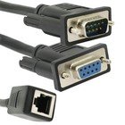 Xmsjsiy Db9 Rs232 To Rj45 Extender  Db9 9-pin Serial Port Female male To Rj45   