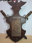 Vtg Medieval Sword   Mace Wall Decor Plaque Removable Miniature Weapons