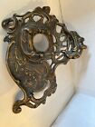 Ornate Brass Ink Well Repro Made In Italy Art Nouveau Stand