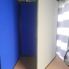 Nobo Showboard 3 Panel Front   Back - Blue  gray 3    Tall 6    Long