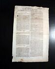 Very Rare   Early American Colonies Colonial Boston New England 1739 Newspaper