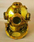 Brass Antique Finish Boston Marine Scuba Mark V Us Navy Divers Diving Helmet