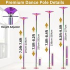 Professional Stripper Pole Spinning Static Dancing Pole 45mm Dance Pole
