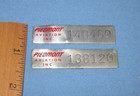 2 Small Piedmont Aviation Metal Tags