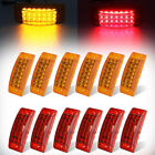 20x Red Amber 21 Diodes Side Marker Clearance Light Rectangle For Truck Trailer
