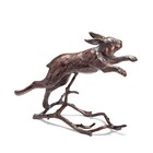 Cast Iron Running Bunny Rabbit Home   Garden Decorative Figurine Collection