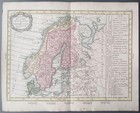1790s - Lattre - Nice Map Sweden Norway Finland Denmark