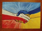 Postcard Poland Solidarity With Ukraine Support For Ukraine Passed The Mail