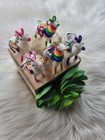 Artisan Handmade Llama Keychains From Peru Multicolored Lot Of 5 Miniature Charm