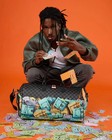 Sprayground X Monopoly Stack Up Duffle    new Black Check Gym Travel Duffel Bag