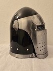 Medieval Knight Crusader Helmet With Stand     Great Helm Armor Replica For Larp 