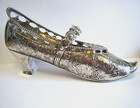 Rare 7 5  Large Victorian Antique Ladies Shoe Holland Dutch Sterling Silver 171g