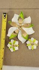 Vintage Sarah Coventry Flower Brooch Earring Set Nice
