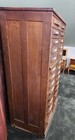 Antique Victorian Oak 26 Drawer Raised Panel Office File Cabinet By Cutler