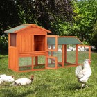 61  L Wooden Chicken Coop Hen House Rabbit Hutch Poultry Cage Waterproof Roof