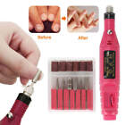 Nail Art Electric File Drill File Acrylic Manicure Pedicure Mini Sander 6 Tools