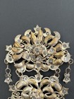 Antique German Or Austrian Trachten Brooch Gray Rhinestones Silver 800 