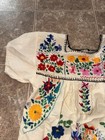 Vintage Women s Mexican Huipil Dress Embroidered Floral Lovely  Medium Large