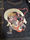 Red Monkey Denim Jacket New Tag 1x Xl Jean Embroidered Ksohoh Vintage Rmc Extra