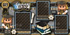 Graduation Day Girl 2 Premade Scrapbook Pages Paper Printed Layout Album Cherry