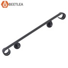 2 3 4 5 Feet Wrought Iron Handrail Stair Railing Wall Mounted Matte Black Rail