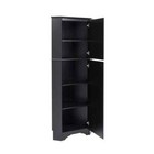 Wood Freestanding Garage Cabinet In Black  29 In  W X 72 In  H X 19 In  D 