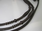 Vintage Kangaroo Leather Braided Romal Reins Western Pleasure Horse Split Romel