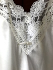 New Vintage 1980s Christian Dior For Saks White Camisole With Lace Trim   Small